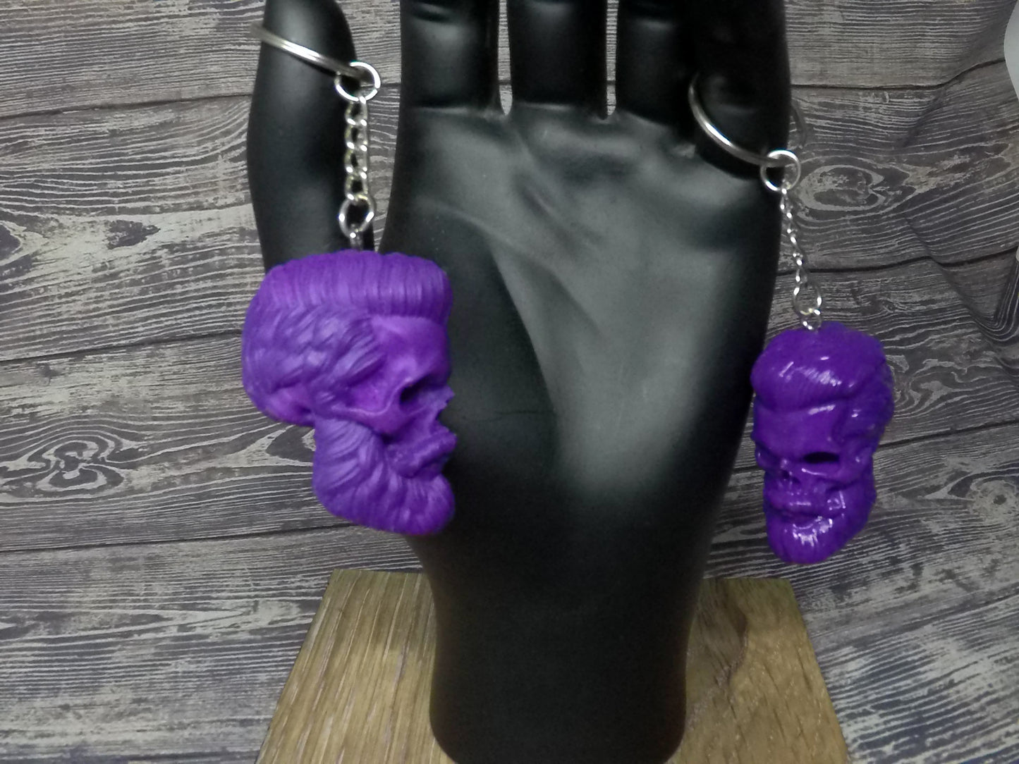 Bearded Skull Keychain