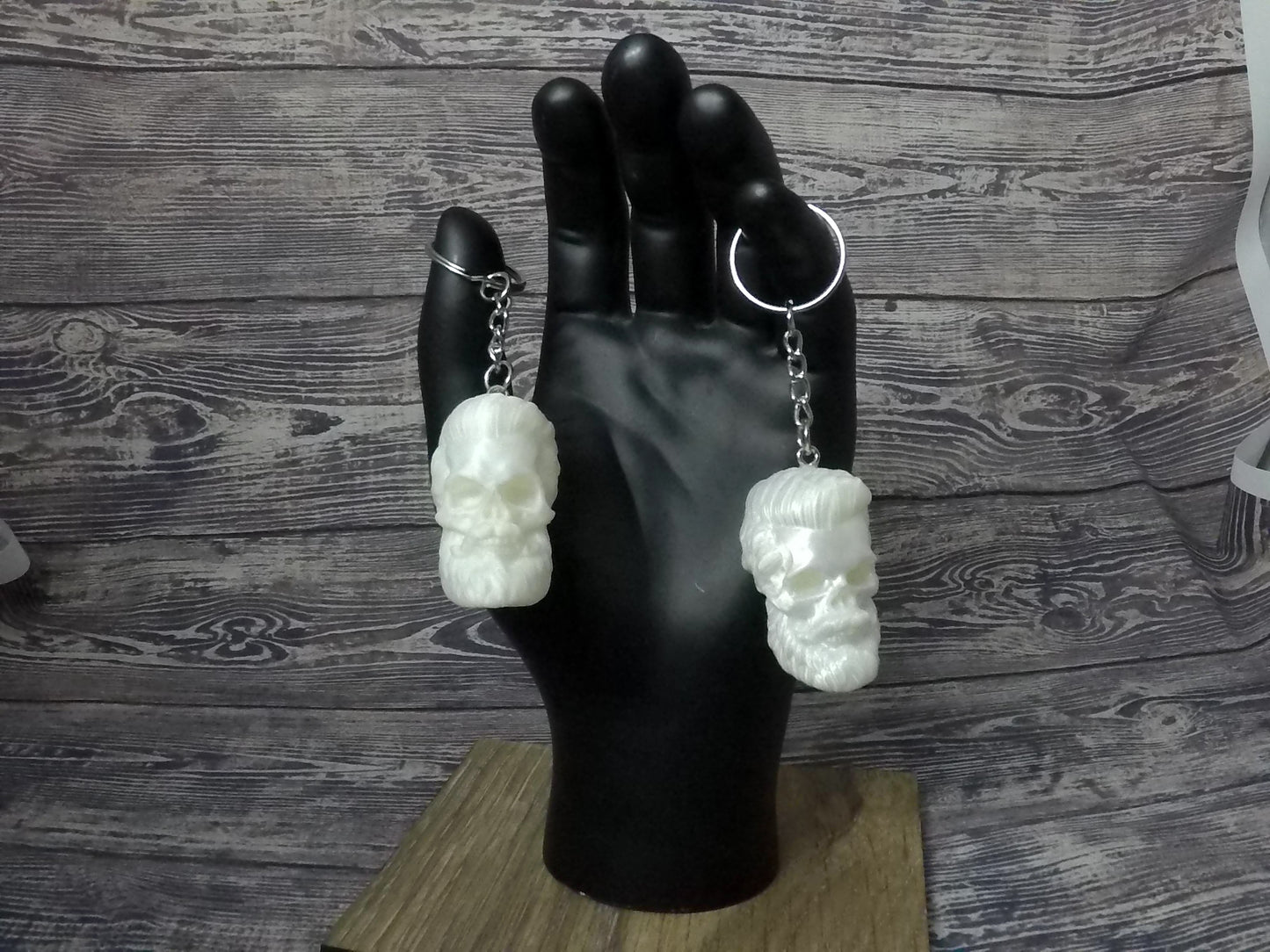 Bearded Skull Keychain