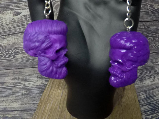 Bearded Skull Keychain