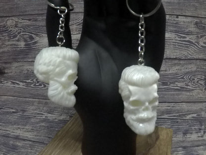 Bearded Skull Keychain