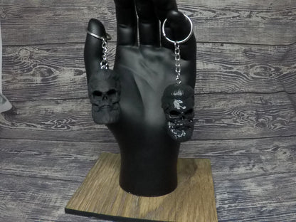 Bearded Skull Keychain