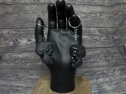 Bearded Skull Keychain
